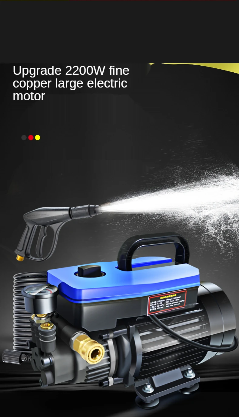 Car washing high pressure water pump high power car washing machine 220v household strong pressurized washing machine
Car washing high pressure water pump high power car washing machine 220v household strong pressurized washing machine