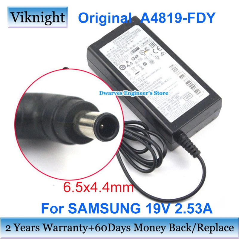 Genuine A4819_FDY 19V 2.53A AC Adapter Power Adapter For SAMSUNG BN44-00835A UN32J4000 HW-K360 TV LCD Monitor Charger Adapter
Genuine A4819_FDY 19V 2.53A AC Adapter Power Adapter For SAMSUNG BN44-00835A UN32J4000 HW-K360 TV LCD Monitor Charger Adapter