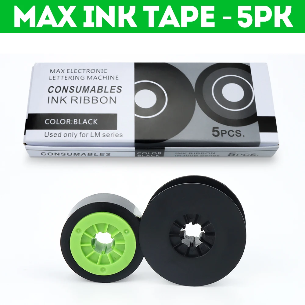 5PK MAX чернильная лента, чернильная лента для MAXElectronic Lettering Machine LM Series MAX LETATWIN
5PK MAX чернильная лента, чернильная лента для MAXElectronic Lettering Machine LM Series MAX LETATWIN