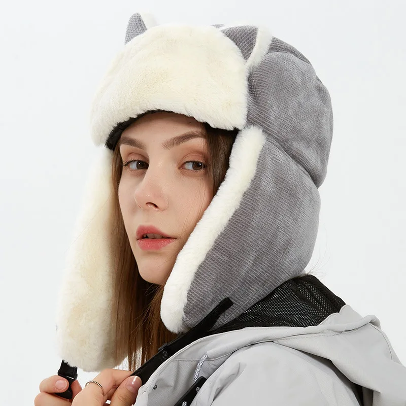 WeMe Women Warm Earmuffs Thicken Ear-flapped Hat Winter Cold-proof Warm Cotton Hat Cat Ears Cap Russian Hat
WeMe Women Warm Earmuffs Thicken Ear-flapped Hat Winter Cold-proof Warm Cotton Hat Cat Ears Cap Russian Hat