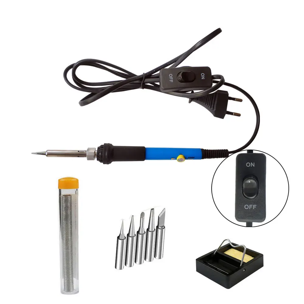 Temperature controlled soldering iron with regulator switch 110V 60W adjustable temperature electric soldering for elctronics
Temperature controlled soldering iron with regulator switch 110V 60W adjustable temperature electric soldering for elctronics