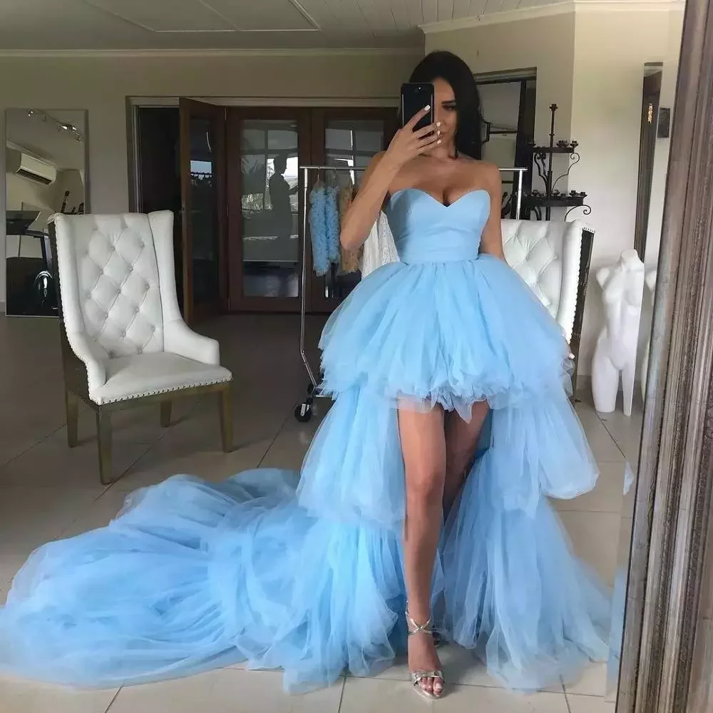 Light Blue High Low Homecoming Dresses Sweetheart Ruffles Tulle Short Front Long Back Party Dresses Graduation Evening Gowns
Light Blue High Low Homecoming Dresses Sweetheart Ruffles Tulle Short Front Long Back Party Dresses Graduation Evening Gowns