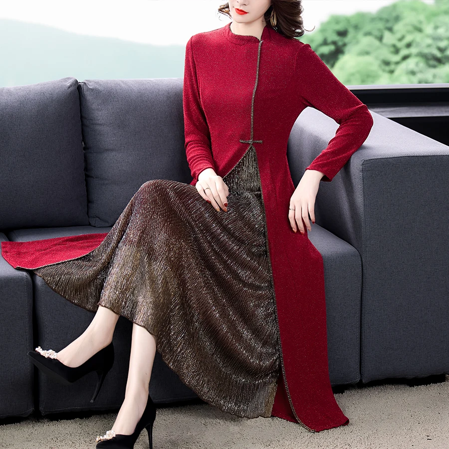 2024 Red Knitted Cotton 5XL Maxi Dress Autumn Winter Korean Vintage Solid Dress Women Elegant Bodycon Casual Evening Vestidos
2024 Red Knitted Cotton 5XL Maxi Dress Autumn Winter Korean Vintage Solid Dress Women Elegant Bodycon Casual Evening Vestidos
