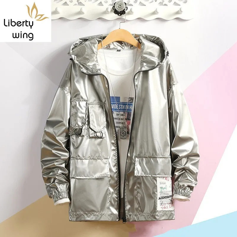 High Street Men Silver Loose Fit Hip Hop Hoody Multi-pocket Casual Outwear Coat Man Baggy Streetwear Jacket Plus Size 5XL
High Street Men Silver Loose Fit Hip Hop Hoody Multi-pocket Casual Outwear Coat Man Baggy Streetwear Jacket Plus Size 5XL