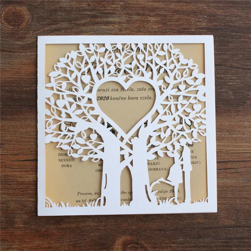 Valentine's day gift card white laser cut love greeting card customized printing 50 pcs
Valentine's day gift card white laser cut love greeting card customized printing 50 pcs