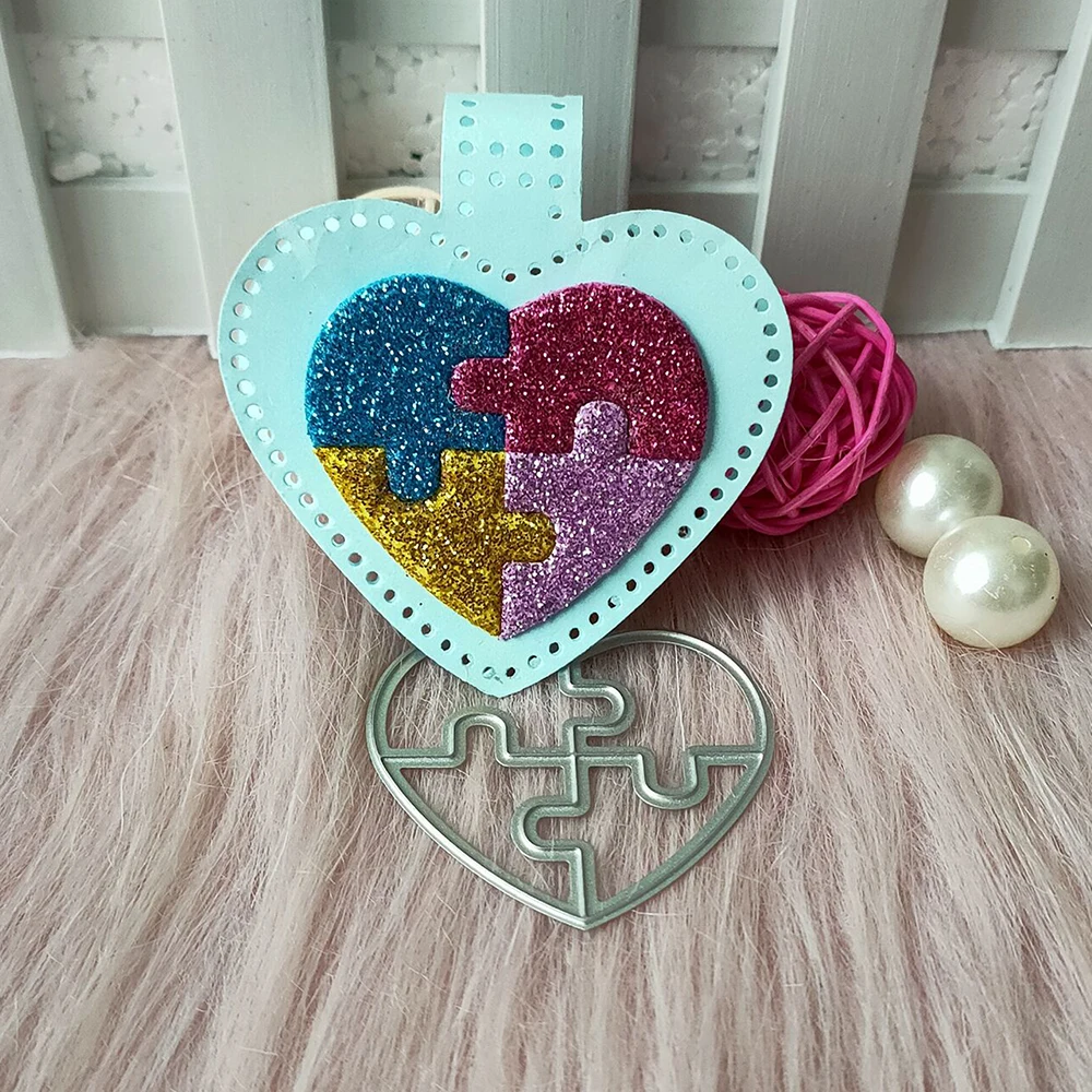 New Heart puzzle metal cutting die mould scrapbook decoration embossed photo album decoration card making DIY handicrafts
New Heart puzzle metal cutting die mould scrapbook decoration embossed photo album decoration card making DIY handicrafts