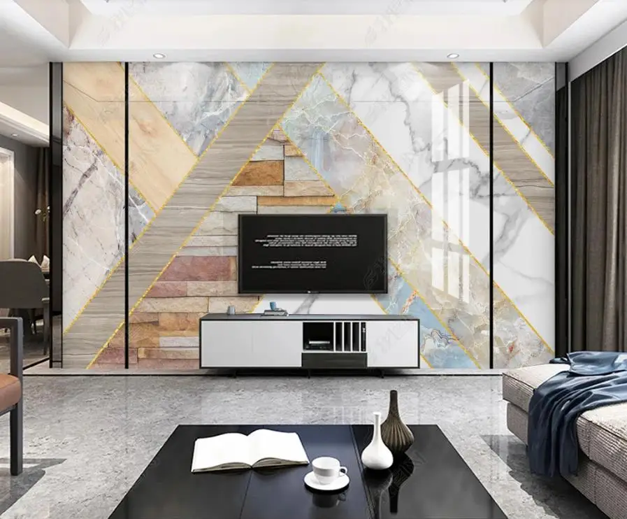 Custom 2021 3D Mural Wallpaper Geometric Marble Living Room Bedroom TV Background Wall For Walls 3 D 
Custom 2021 3D Mural Wallpaper Geometric Marble Living Room Bedroom TV Background Wall For Walls 3 D