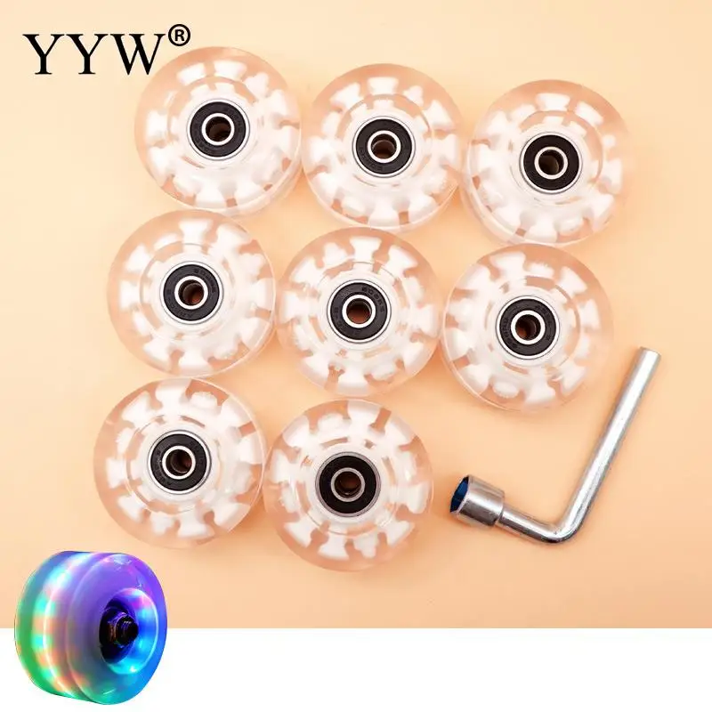 4pcs/Lot Flash Wheels PU Rubber Skate Wheels Luminated 82A Roller Skates With Ball Bearings Quad Double 2 Row Line Accessories
4pcs/Lot Flash Wheels PU Rubber Skate Wheels Luminated 82A Roller Skates With Ball Bearings Quad Double 2 Row Line Accessories
