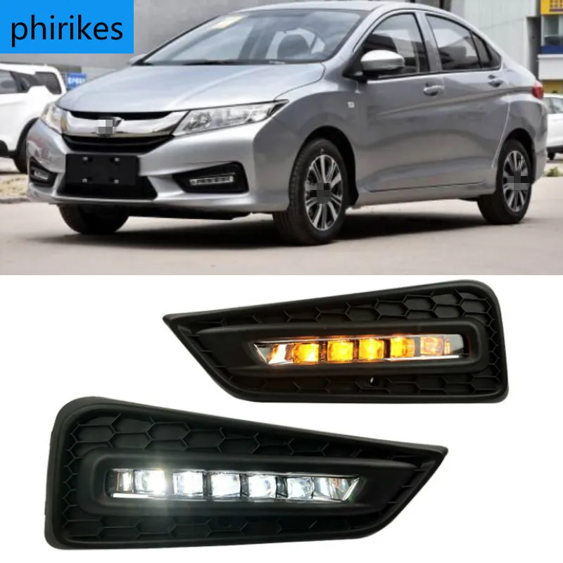 2PCS 12V DRL For Honda City 2015 2016 2017 With Yellow Color Turning Signal Lamp Day Light LED Daytime Running Light
2PCS 12V DRL For Honda City 2015 2016 2017 With Yellow Color Turning Signal Lamp Day Light LED Daytime Running Light