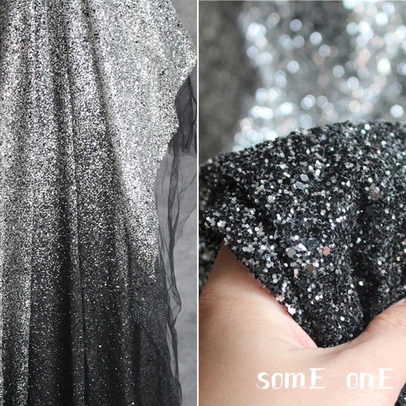Sprinkle Bronzing Tulle Fabric Black Gradient Sequins DIY Background Decor Various Skirts Dress Stage Clothes Designer Fabric
Sprinkle Bronzing Tulle Fabric Black Gradient Sequins DIY Background Decor Various Skirts Dress Stage Clothes Designer Fabric