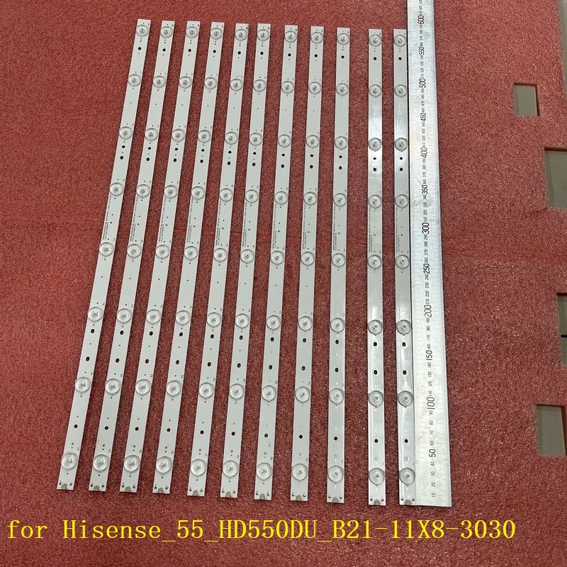 Kit 11 PCS 8LED 585mm LED backlight bar for Hisense LED55EC520UA 55-HD550DU-B21-11X8-3030 1150644
Kit 11 PCS 8LED 585mm LED backlight bar for Hisense LED55EC520UA 55-HD550DU-B21-11X8-3030 1150644