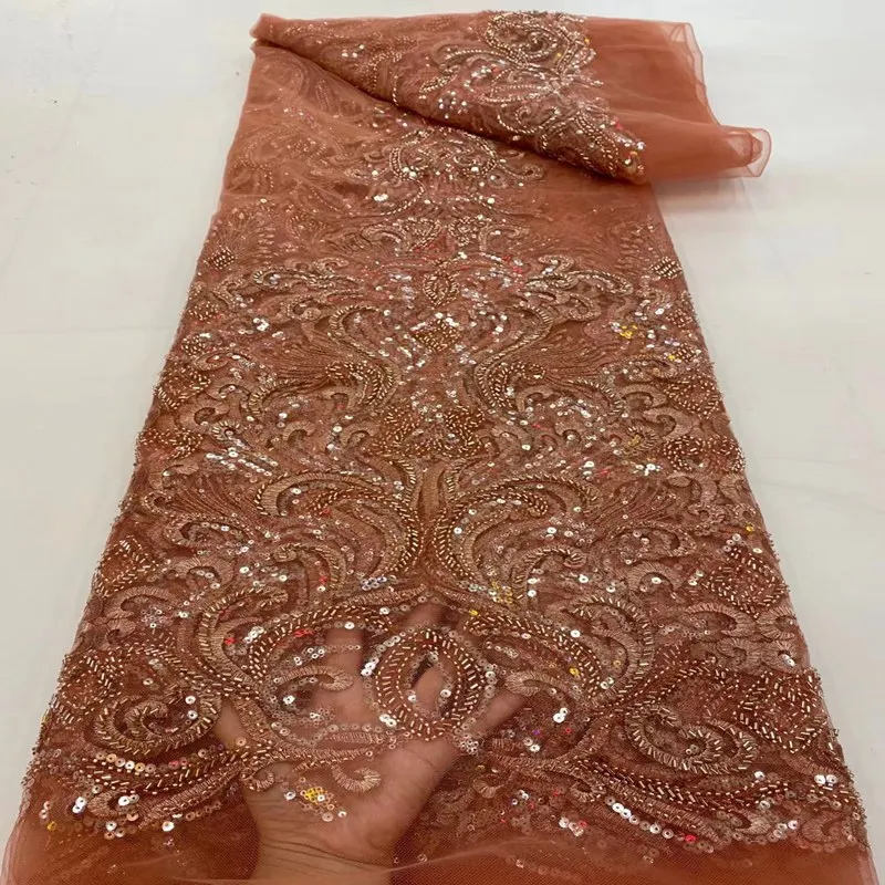 Heavy Handmade Embroidery Nigerian Wedding Lace Sequins Fabric African Beaded Lace Fabric For Party TS9461
Heavy Handmade Embroidery Nigerian Wedding Lace Sequins Fabric African Beaded Lace Fabric For Party TS9461