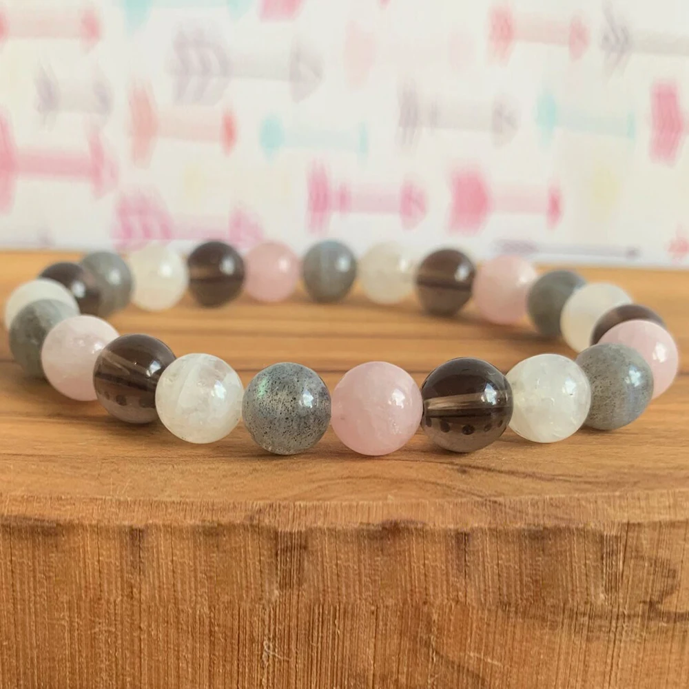 MG1298 Natural Crystals Mix Handmade Bracelet Rose Smoky Snow Quartz Energy Wrist Mala Bracelet Women`s Powerful Jewelry
MG1298 Natural Crystals Mix Handmade Bracelet Rose Smoky Snow Quartz Energy Wrist Mala Bracelet Women`s Powerful Jewelry