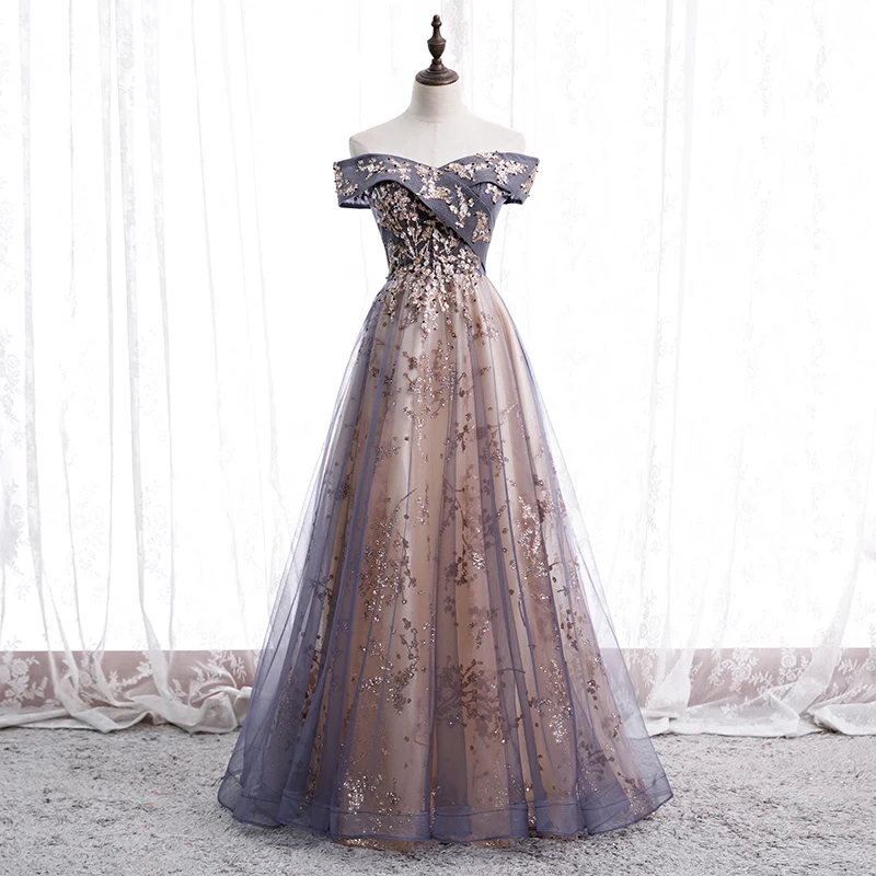 Off The Shoulder Banquet Evening Dress 2021 New Elegant A Line Lace Up Long Gown Women Formal Prom Dresses
Off The Shoulder Banquet Evening Dress 2021 New Elegant A Line Lace Up Long Gown Women Formal Prom Dresses