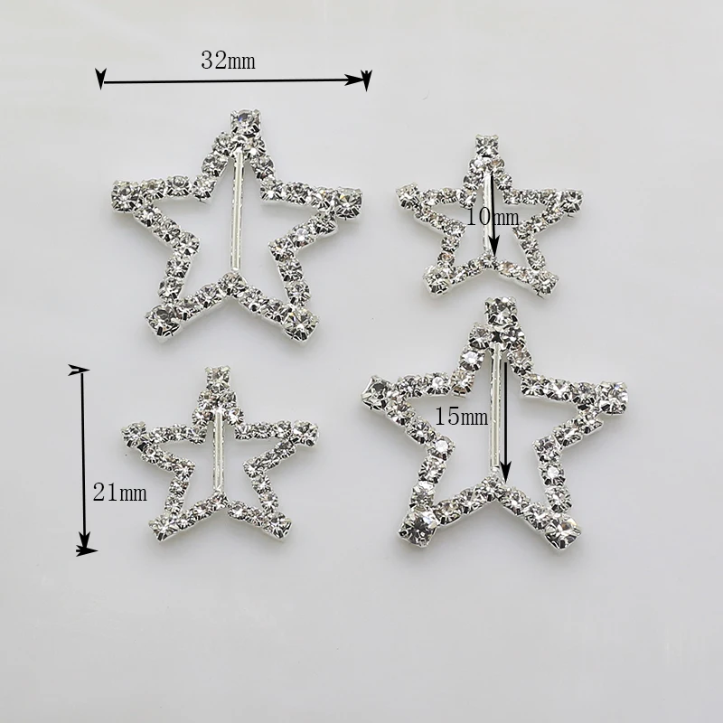 Five-pointed star shiny rhinestone buckle 10pcs gift decoration wedding dress invitation embellishment DIY jewelry accessories
Five-pointed star shiny rhinestone buckle 10pcs gift decoration wedding dress invitation embellishment DIY jewelry accessories