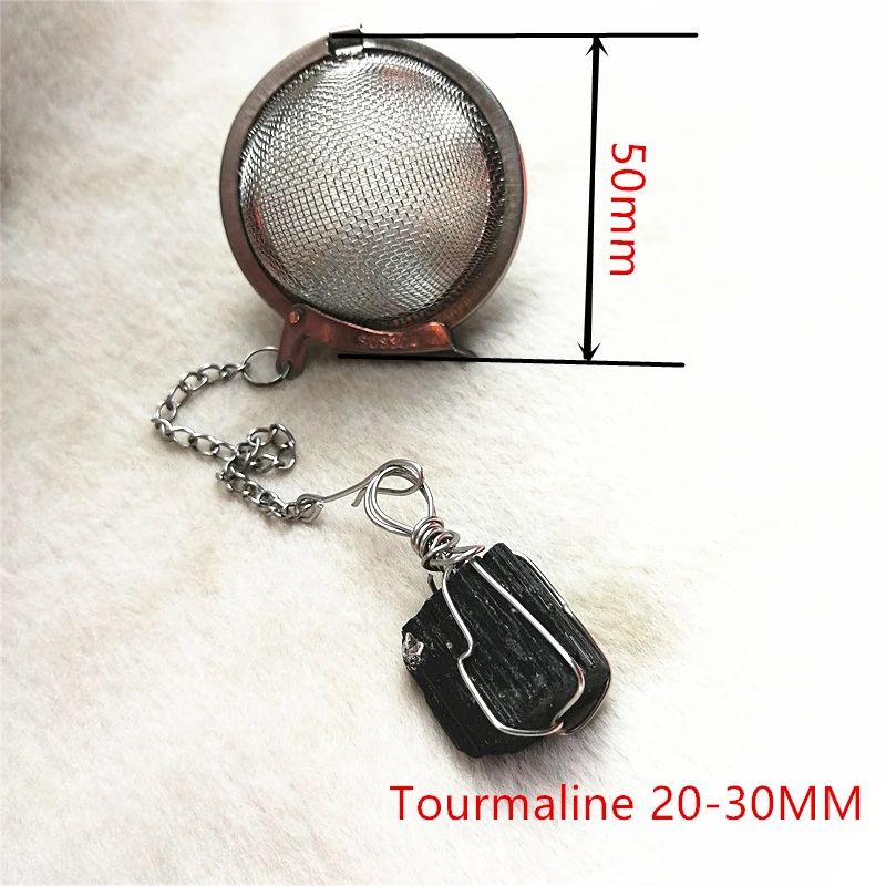 1pc Natural Crytal stone Black tourmaline 304 stainless steel Rough healing stone tea maker Tea filter
1pc Natural Crytal stone Black tourmaline 304 stainless steel Rough healing stone tea maker Tea filter