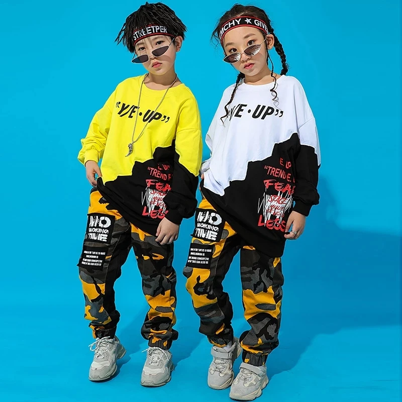 Kid Hip Hop Clothing Sweatshirt Oversized Long Sleeve Top Camo Streetwear Cargo Jogger Pants for Girl Boy Dance Costume Clothes
Kid Hip Hop Clothing Sweatshirt Oversized Long Sleeve Top Camo Streetwear Cargo Jogger Pants for Girl Boy Dance Costume Clothes