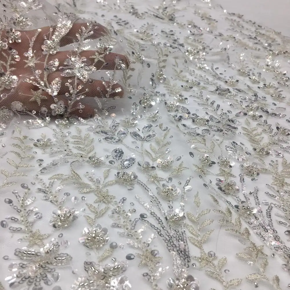 Top grade White african lace fabric high quality beads lace embroidery bridal beads lace fabric for nigeria TS9642
Top grade White african lace fabric high quality beads lace embroidery bridal beads lace fabric for nigeria TS9642