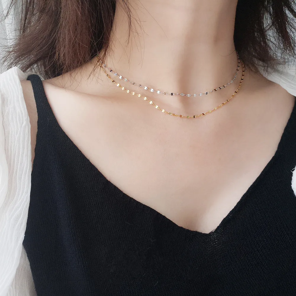 925 Sterling Silver Fashion Simple Corrugated Double Necklace For Women Wedding Party Dress Jewelry Accessories Girlfriend Gift
925 Sterling Silver Fashion Simple Corrugated Double Necklace For Women Wedding Party Dress Jewelry Accessories Girlfriend Gift