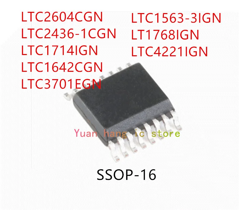 10 шт., микросхема LTC2604CGN LTC2436-1CGN, LTC1714IGN, LTC1642CGN, LTC3701EGN LTC1563-3IGN, LT1768IGN, LTC4221IGN
10 шт., микросхема LTC2604CGN LTC2436-1CGN, LTC1714IGN, LTC1642CGN, LTC3701EGN LTC1563-3IGN, LT1768IGN, LTC4221IGN
