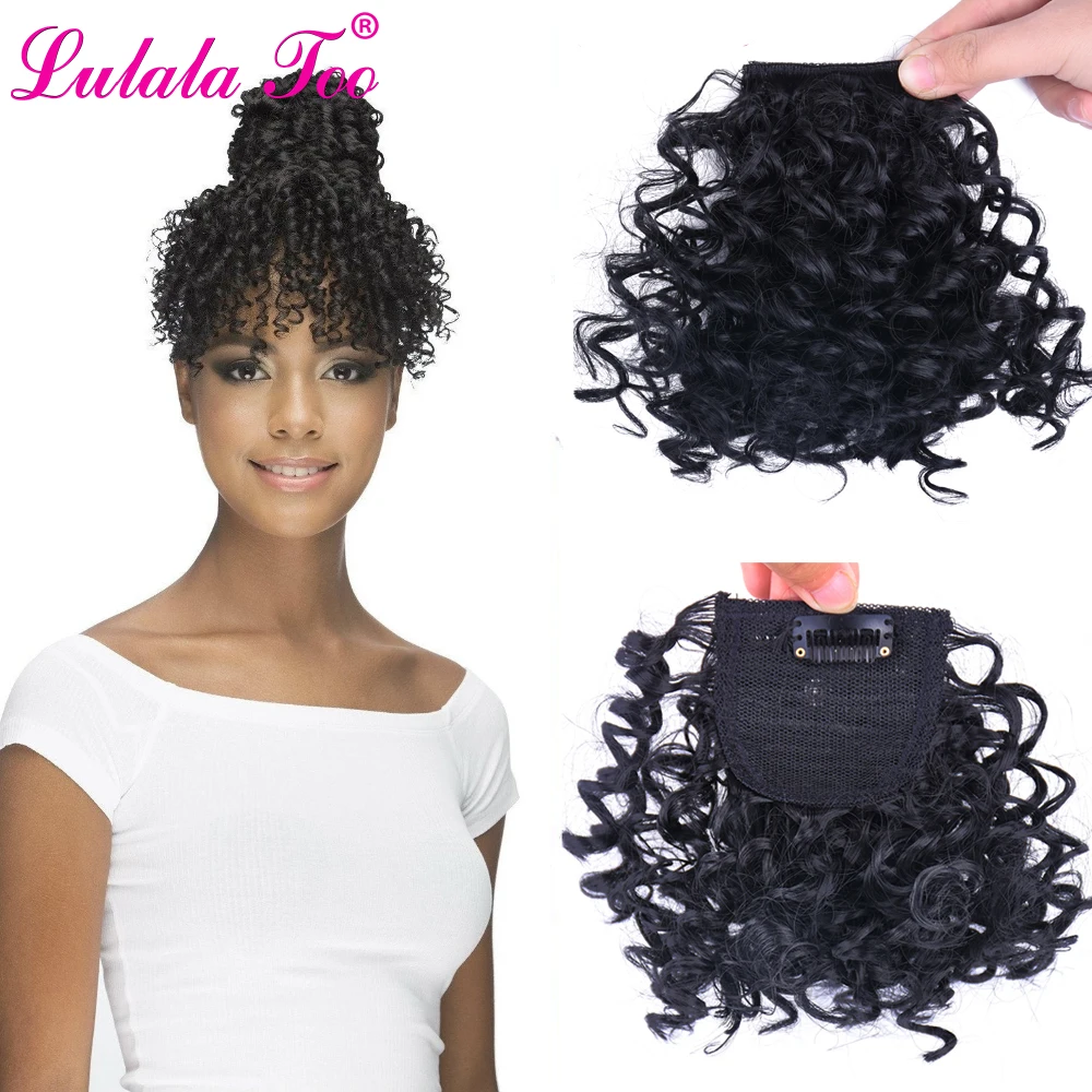 Short Afro Kinky Curly Bang For Woman Fake Fringe Hairpiece Wig Natural Black Synthetic Clip in Hair Extension
Short Afro Kinky Curly Bang For Woman Fake Fringe Hairpiece Wig Natural Black Synthetic Clip in Hair Extension