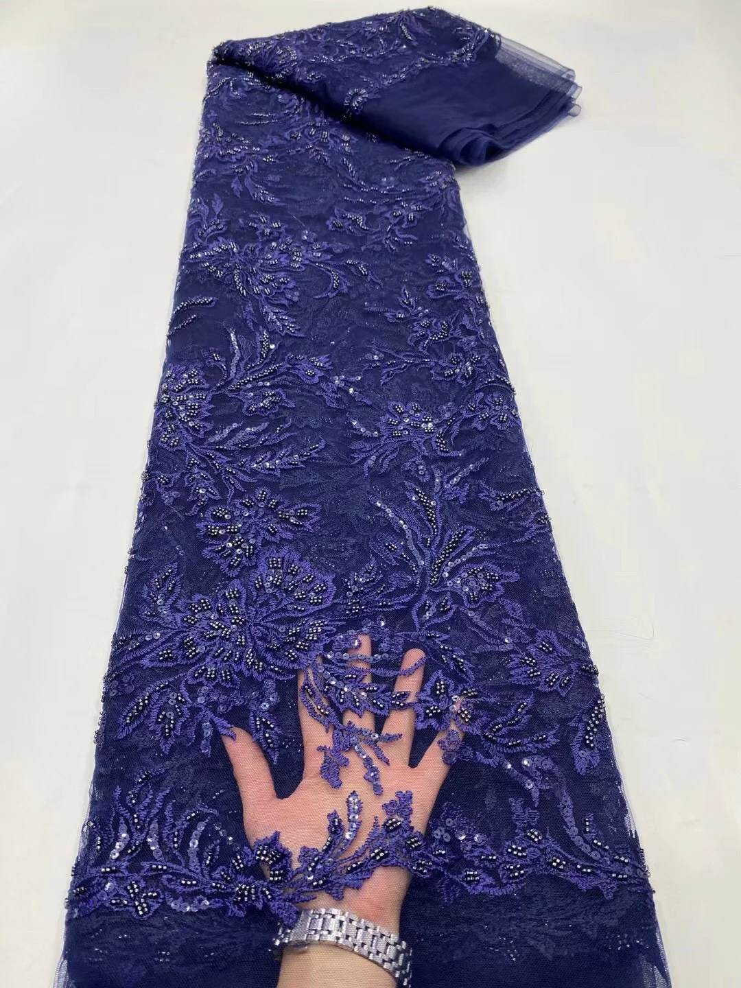 2021 Latest Blue Beaded Lace Fabric With Sequins Nigerian Net Lace Fabric African French Beads Lace for Wedding Party KDP21123
2021 Latest Blue Beaded Lace Fabric With Sequins Nigerian Net Lace Fabric African French Beads Lace for Wedding Party KDP21123