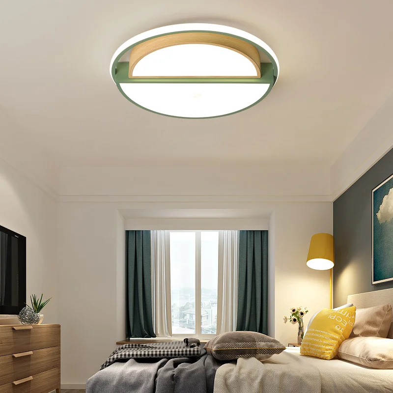 Minimalist Round Ceiling Lamp for Bedroom Living Room Study Creative Modern Green/Grey Wood Home Atmospheric Led Room Lamps
Minimalist Round Ceiling Lamp for Bedroom Living Room Study Creative Modern Green/Grey Wood Home Atmospheric Led Room Lamps