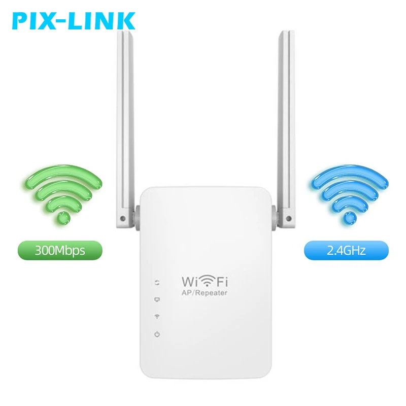 PIXLINK Wireless WiFi Range Extender Booster 300Mbps Wi-Fi Repeater Network Router 2 Antennas Signal Wsp Easy Setup WR13
PIXLINK Wireless WiFi Range Extender Booster 300Mbps Wi-Fi Repeater Network Router 2 Antennas Signal Wsp Easy Setup WR13