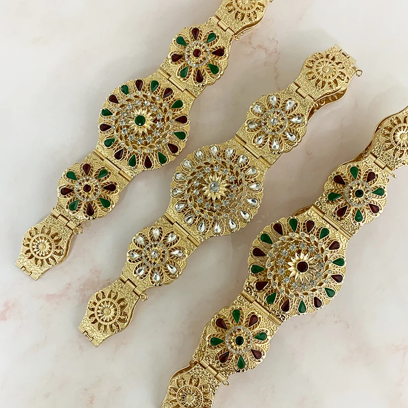 New Hollow-Flower Wedding Dress Belt With Sunflower Petals Crystal Waist Chain Metal Gold Belt
New Hollow-Flower Wedding Dress Belt With Sunflower Petals Crystal Waist Chain Metal Gold Belt