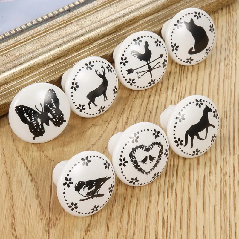 White Print Ceramic Door Knobs Handles Furniture Drawer Knobs Cupboard Handles Single Hole Cabinet Handles With Screws YH2264
White Print Ceramic Door Knobs Handles Furniture Drawer Knobs Cupboard Handles Single Hole Cabinet Handles With Screws YH2264