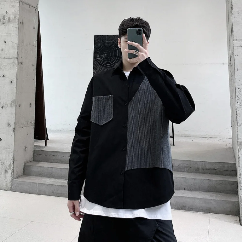 Men's Patchwork Casual Shirt Elegant Campus Yong Fashion Loose Jacket Male Loose Button Down Long Sleeve Blouse Men's Clothing
Men's Patchwork Casual Shirt Elegant Campus Yong Fashion Loose Jacket Male Loose Button Down Long Sleeve Blouse Men's Clothing