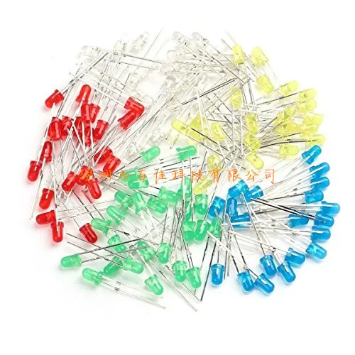 100Pcs F3/3MM Red, Green, Yellow, Blue and White Lamps High Brightness LED Lamp Beads In-line LED Lamp Pack
100Pcs F3/3MM Red, Green, Yellow, Blue and White Lamps High Brightness LED Lamp Beads In-line LED Lamp Pack
