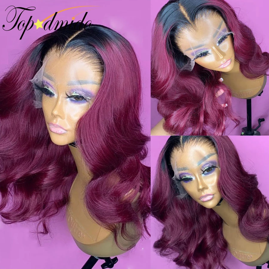 Topodmido Ombre #99j Color Lace Front Wigs with Baby Hair Peruvian Remy Human Hair Wigs Long Body Wave Closure Wigs for Women
Topodmido Ombre #99j Color Lace Front Wigs with Baby Hair Peruvian Remy Human Hair Wigs Long Body Wave Closure Wigs for Women