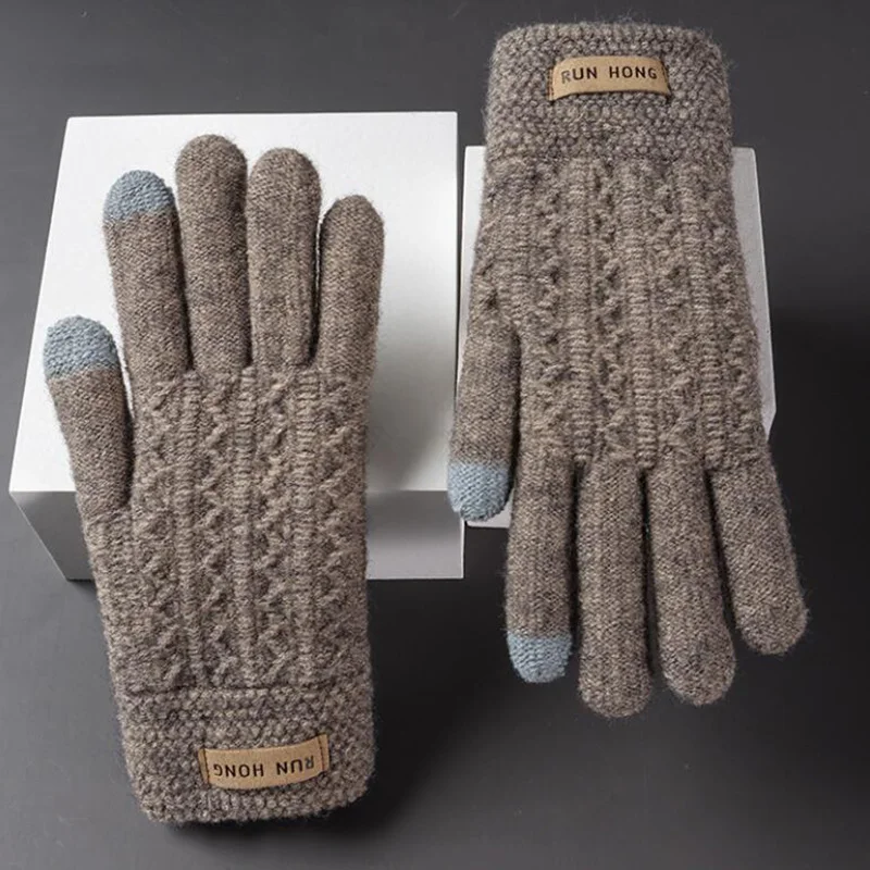 Unisex Winter Wool Knit Thicken Elastic Nonslip Cycling Mittens Men Touch Screen Warm Full Finger Driving Glove H96
Unisex Winter Wool Knit Thicken Elastic Nonslip Cycling Mittens Men Touch Screen Warm Full Finger Driving Glove H96