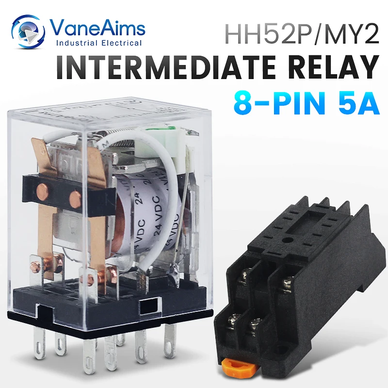 Relay HH52P MY2NJ Coil General DPDT Micro Mini Electromagnetic Mini Contactor Switch with Socket Base LED 8Pin 5A Rele12V24V220V
Relay HH52P MY2NJ Coil General DPDT Micro Mini Electromagnetic Mini Contactor Switch with Socket Base LED 8Pin 5A Rele12V24V220V
