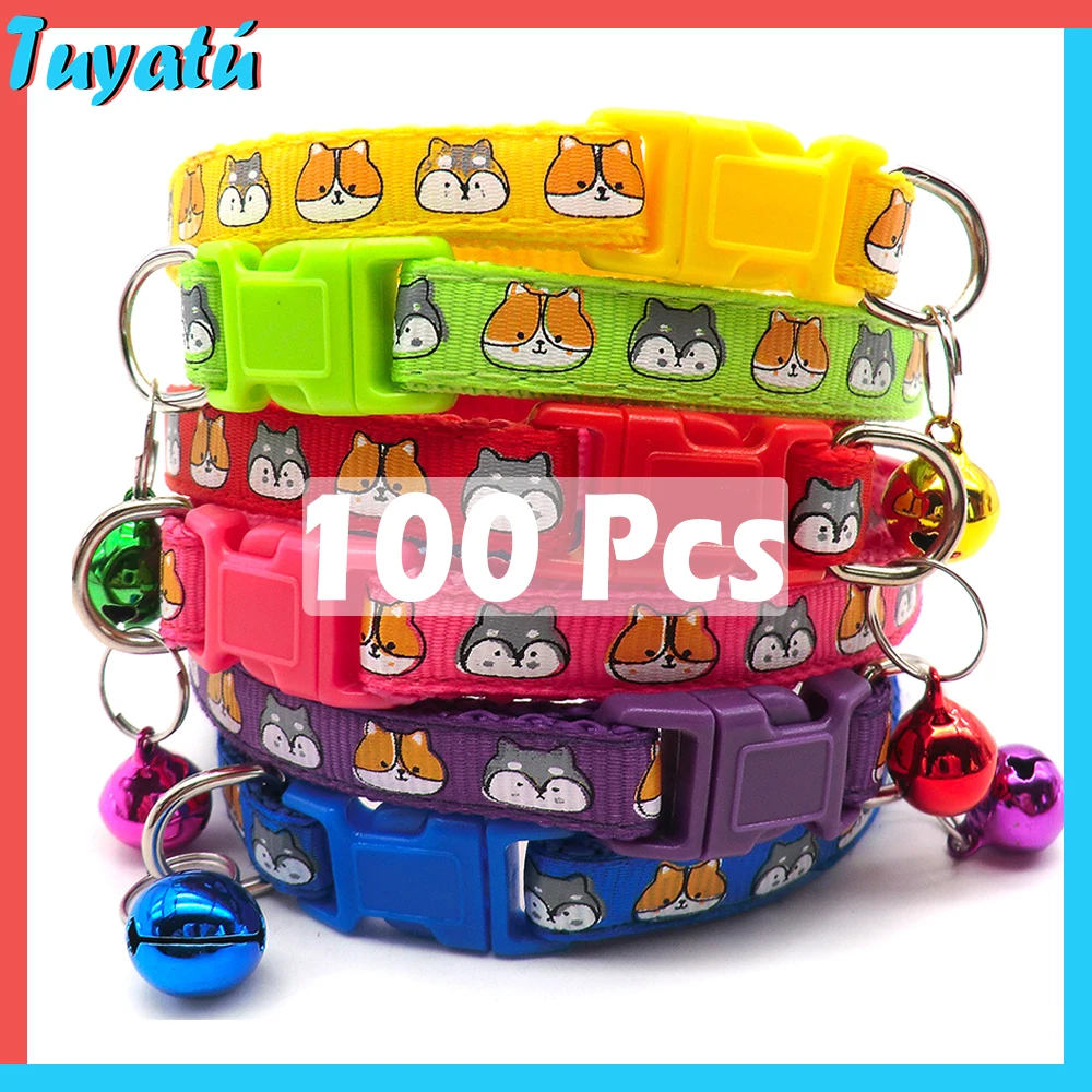 Wholesale 100Pcs Collars for Dog Collar With Bell Adjustable Necklace Dog Puppy Cats Collar Dropshipping Pet Cats Collar Perro
Wholesale 100Pcs Collars for Dog Collar With Bell Adjustable Necklace Dog Puppy Cats Collar Dropshipping Pet Cats Collar Perro