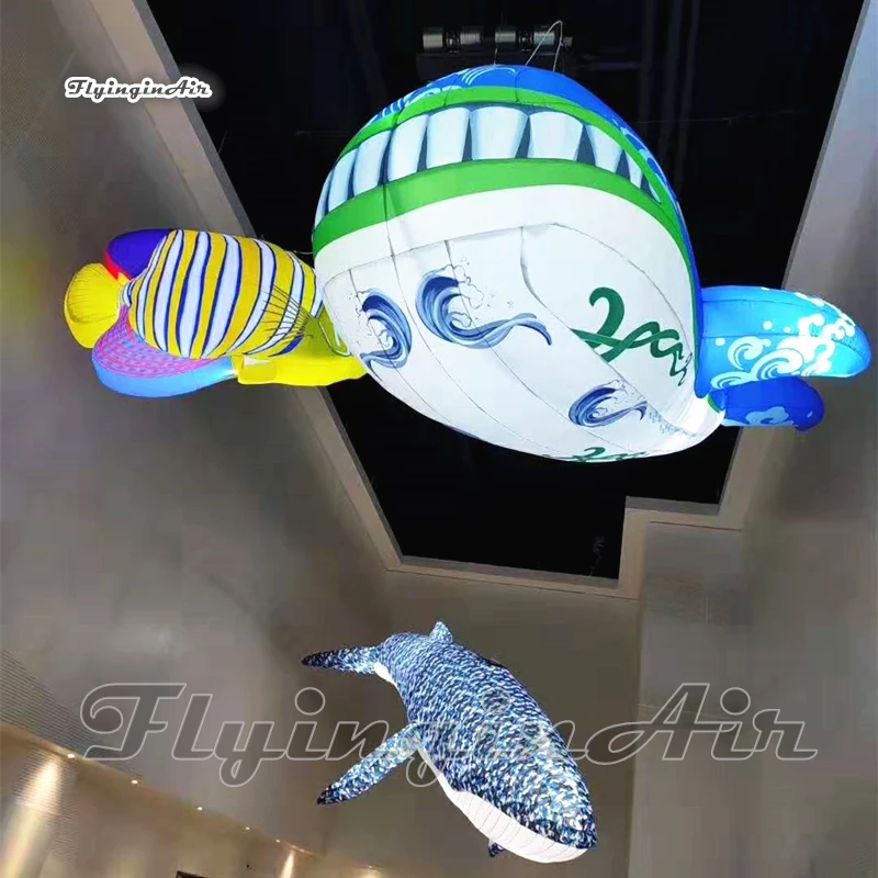 Hanging Blue LED Inflatable Whale Balloon 4m Cartoon Sea Animal Model Air Blow Up Marine Fish For Venue Decoration
Hanging Blue LED Inflatable Whale Balloon 4m Cartoon Sea Animal Model Air Blow Up Marine Fish For Venue Decoration