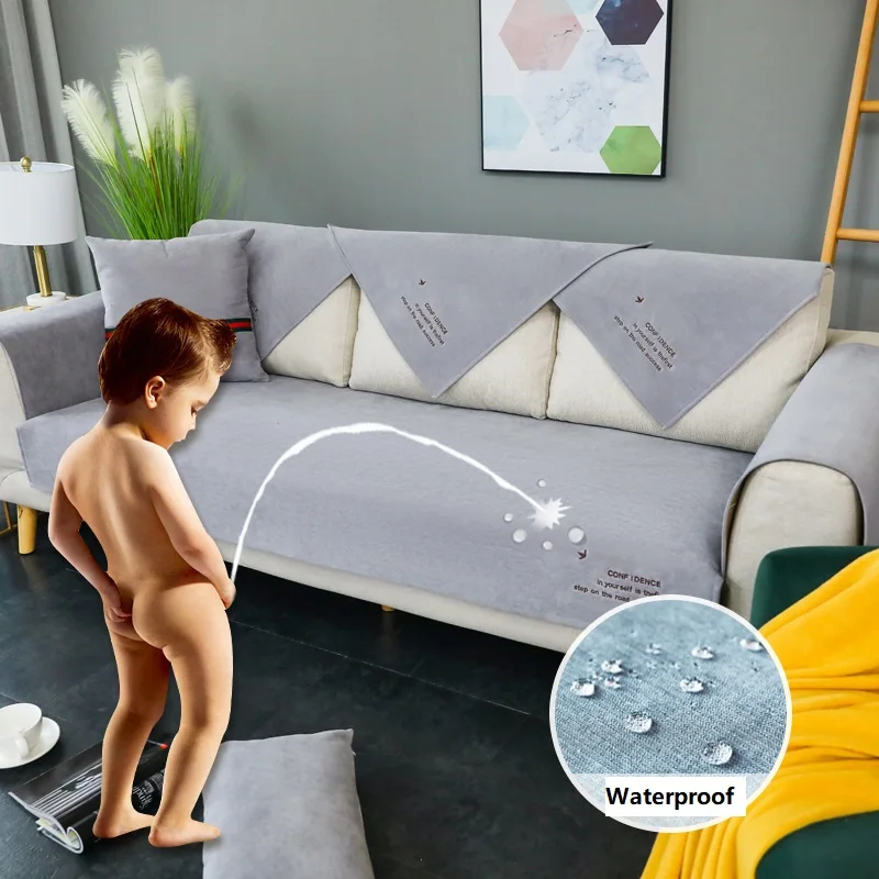 Blue Gray Solid Color Dog Pets Super Waterproof Sofa Cover Embroidery Sofa Towel Anti-slip Couch Covers for Living Room
Blue Gray Solid Color Dog Pets Super Waterproof Sofa Cover Embroidery Sofa Towel Anti-slip Couch Covers for Living Room