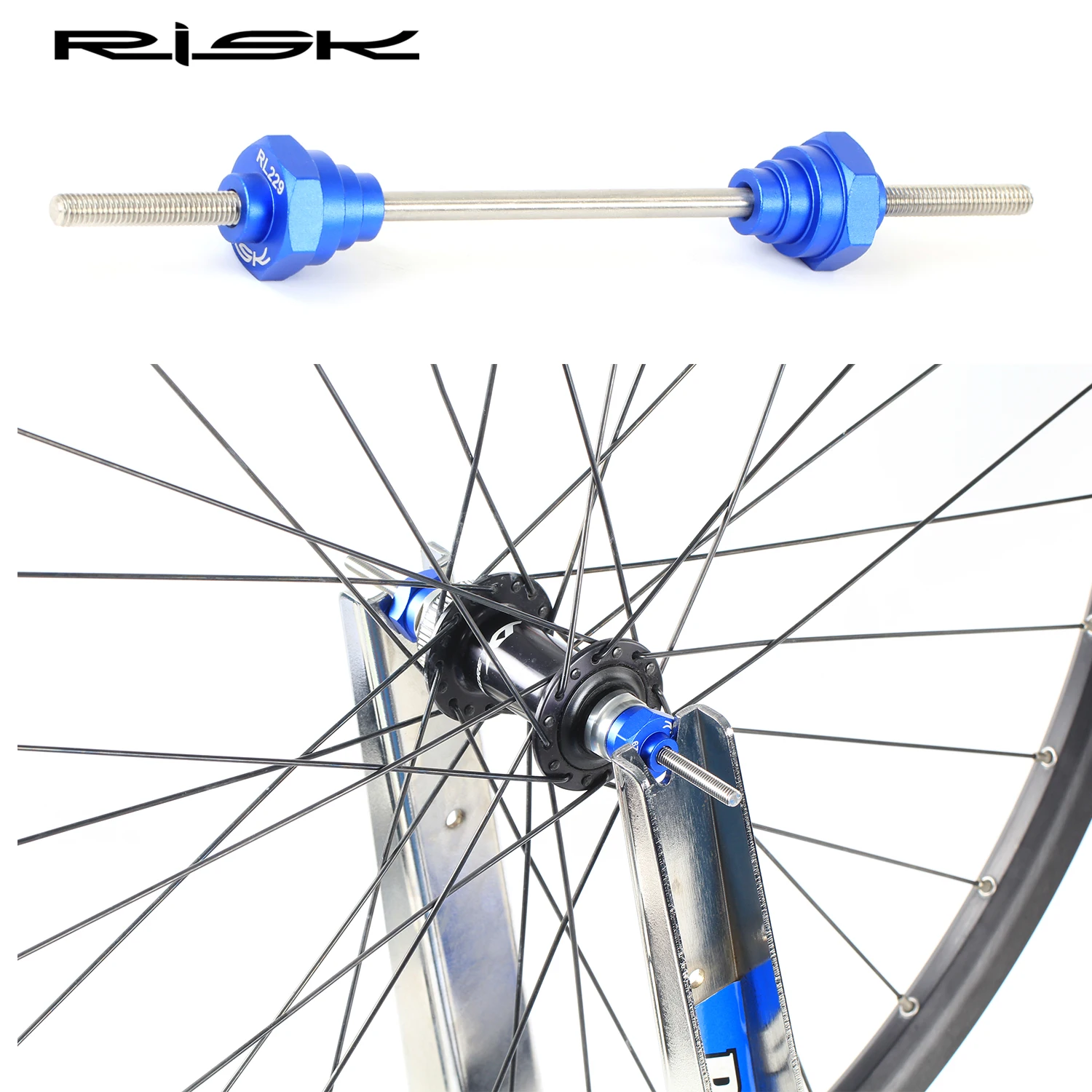 RISK RL229 Bike Bicycle Hub Thru Axle Adaptor Adapter for Wheel Truing Stands 12/15/20mm Hub Repair Tool 200mm Length
RISK RL229 Bike Bicycle Hub Thru Axle Adaptor Adapter for Wheel Truing Stands 12/15/20mm Hub Repair Tool 200mm Length