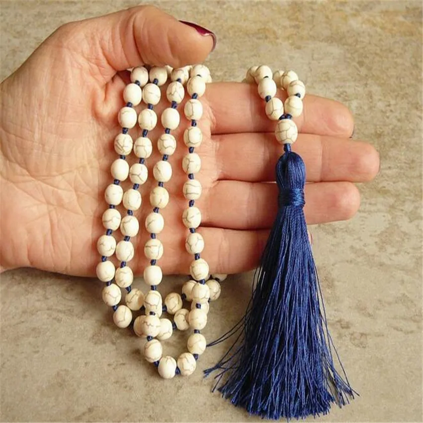 6mm Natural Howlite blue tassel 108 Beads Mala Necklace yoga Tassel energy Gemstone Bless pray Lucky Prayer
6mm Natural Howlite blue tassel 108 Beads Mala Necklace yoga Tassel energy Gemstone Bless pray Lucky Prayer