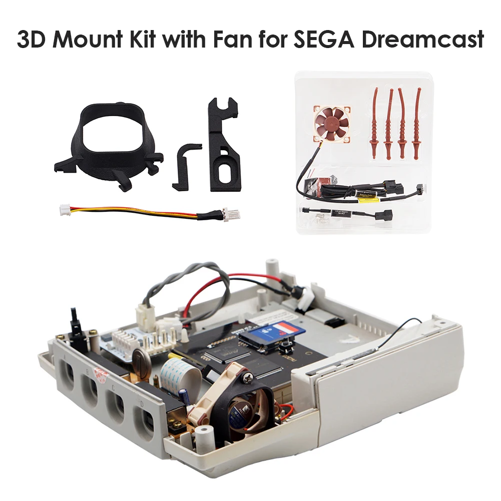 3D Print Fan Mount Kit 40x10mm 5V Premium Fan for SEGA Dreamcast Console Replacement Gaming Accessories
3D Print Fan Mount Kit 40x10mm 5V Premium Fan for SEGA Dreamcast Console Replacement Gaming Accessories
