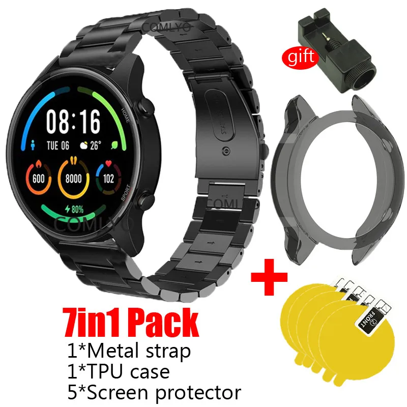 7in1 Watchband for Xiaomi Mi Smart Watch Color sports Strap Bracelet Band Stainless Steel TPU Case cover+ screen protector film
7in1 Watchband for Xiaomi Mi Smart Watch Color sports Strap Bracelet Band Stainless Steel TPU Case cover+ screen protector film