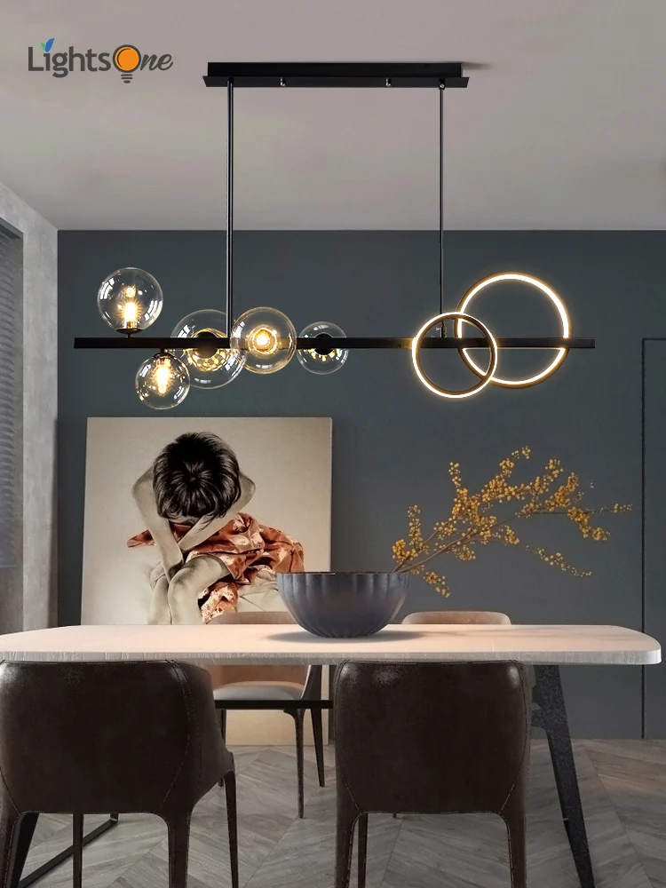 Nordic minimalist restaurant lamp creative bar magic bean glass bubble chandelier
Nordic minimalist restaurant lamp creative bar magic bean glass bubble chandelier