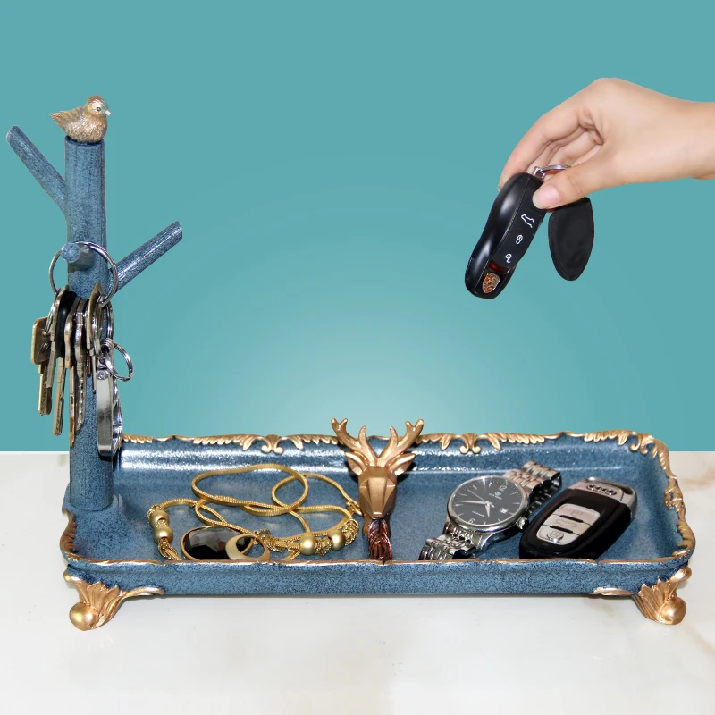 Nordic Entrance Key Storage Rack, Living Room Desktop Storage Box, European Creative Hook Ornament
Nordic Entrance Key Storage Rack, Living Room Desktop Storage Box, European Creative Hook Ornament