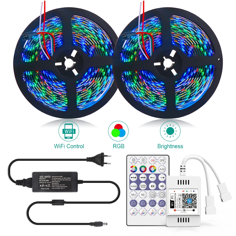 RGB индивидуально адресусветодиодный светодиодная пиксельсветильник та 5 м 10 м WS2811 гибсветильник световая лента Wi-Fi набор адаптеров для управления через приложение
RGB индивидуально адресусветодиодный светодиодная пиксельсветильник та 5 м 10 м WS2811 гибсветильник световая лента Wi-Fi набор адаптеров для управления через приложение