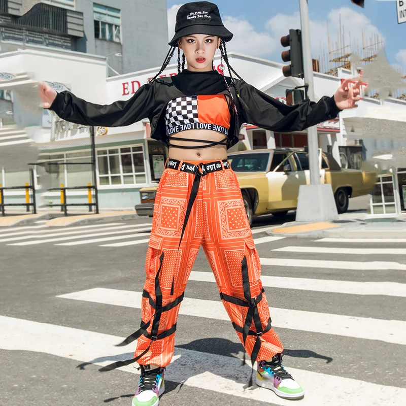 2021 New Hip Hop Dance Clothes For Kids Long Sleeved Loose Pants Jazz Street Dance Costumes Girl Performance Rave Clothes DN6870
2021 New Hip Hop Dance Clothes For Kids Long Sleeved Loose Pants Jazz Street Dance Costumes Girl Performance Rave Clothes DN6870