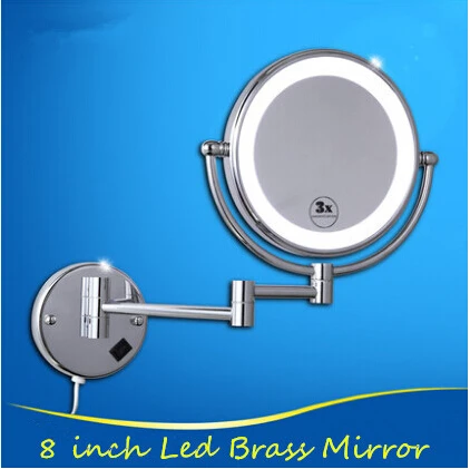 8 Inch Chorme/Vintage/Gold Led bathroom mirror 360 retractable wall mounted Led cosmetic makeup bath mirror double faced led
8 Inch Chorme/Vintage/Gold Led bathroom mirror 360 retractable wall mounted Led cosmetic makeup bath mirror double faced led