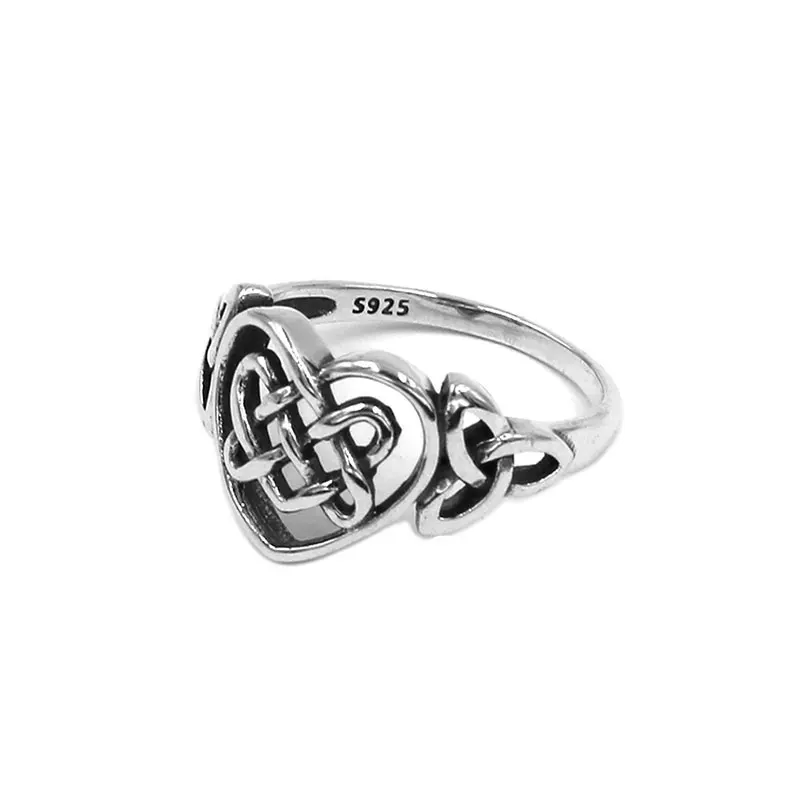 S925 Sterling Silver Celtic Knot Ring Girl Gift Fashion Claddagh Irish Wedding Ring Engagement SWR0946
S925 Sterling Silver Celtic Knot Ring Girl Gift Fashion Claddagh Irish Wedding Ring Engagement SWR0946