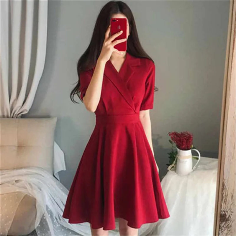 2022 Summer Large Size Waist Retro Big Swing Dress Women Clothing Female Short Sleeve Slim Party Dress B261
2022 Summer Large Size Waist Retro Big Swing Dress Women Clothing Female Short Sleeve Slim Party Dress B261