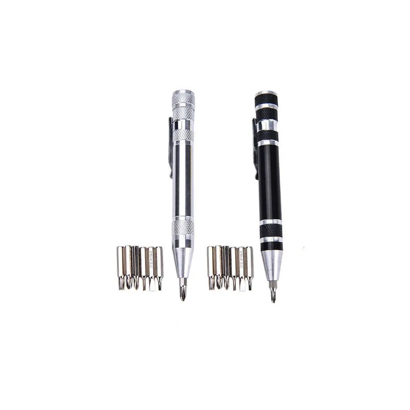 1Pcs Portable 8in 1 Aluminum Pen Style Screw Driver Multi-Tool Precision Repair Repair Tool Kit Screwdriver Set Bits
1Pcs Portable 8in 1 Aluminum Pen Style Screw Driver Multi-Tool Precision Repair Repair Tool Kit Screwdriver Set Bits